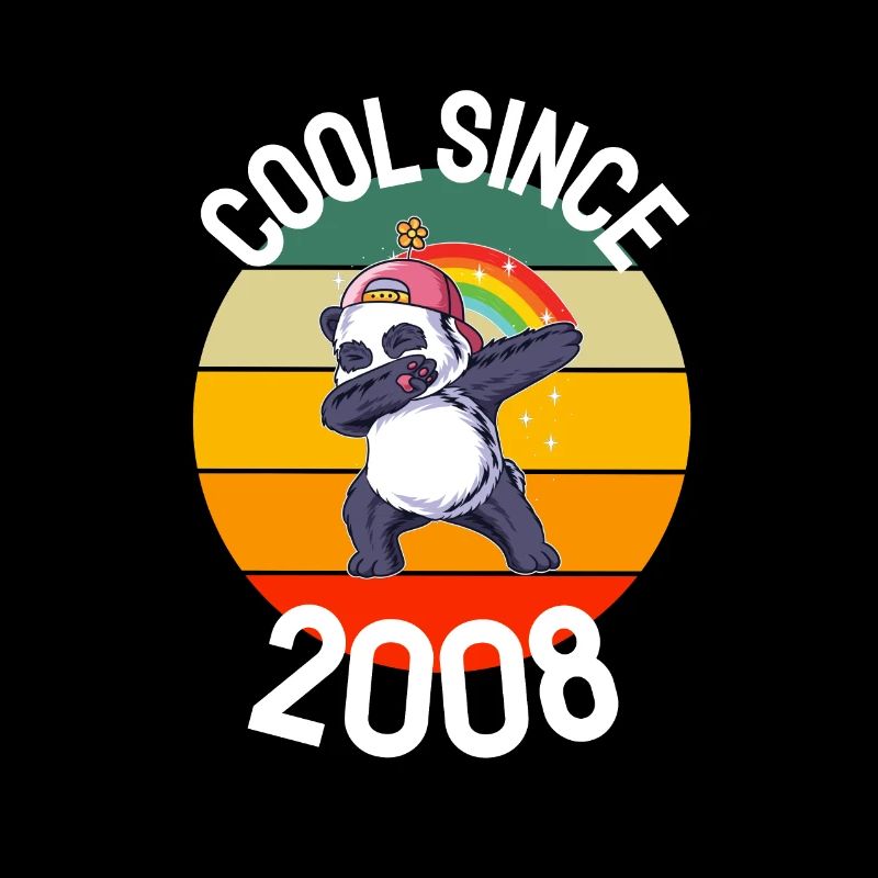 Cool Seit 2008 Retro Dabbing Panda 14. Geburtstag