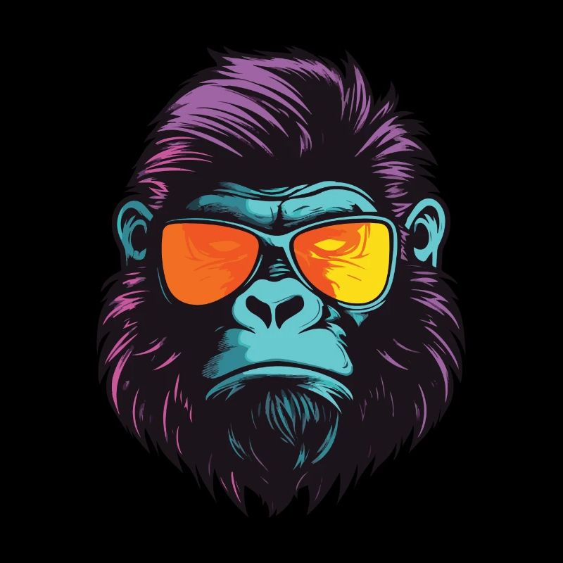 Gorilla Hipster Cool Party