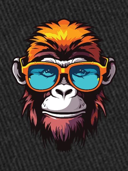 Monkey Hipster Cool Party