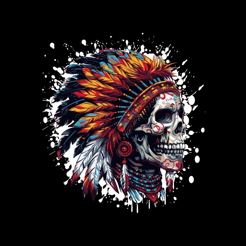 Indianer Häuptling Totenkopf