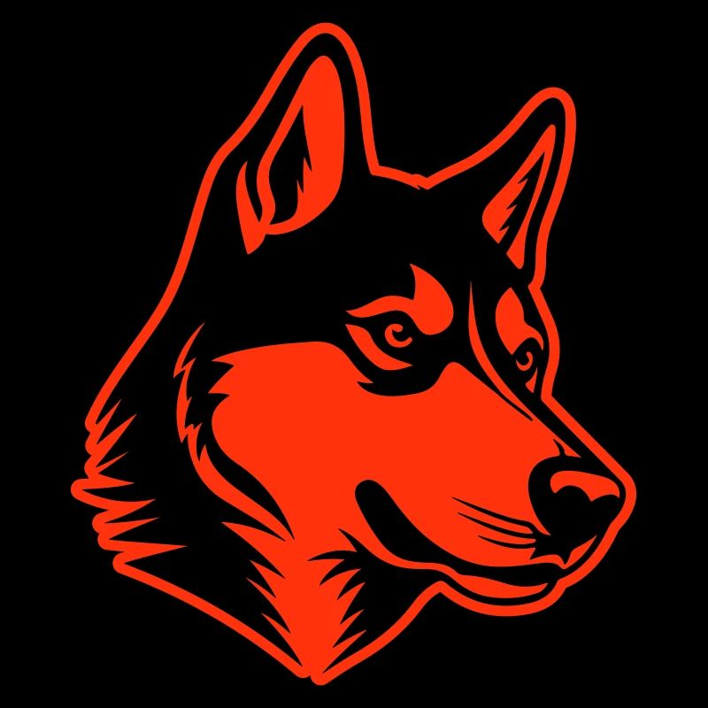 Tête de chien husky
