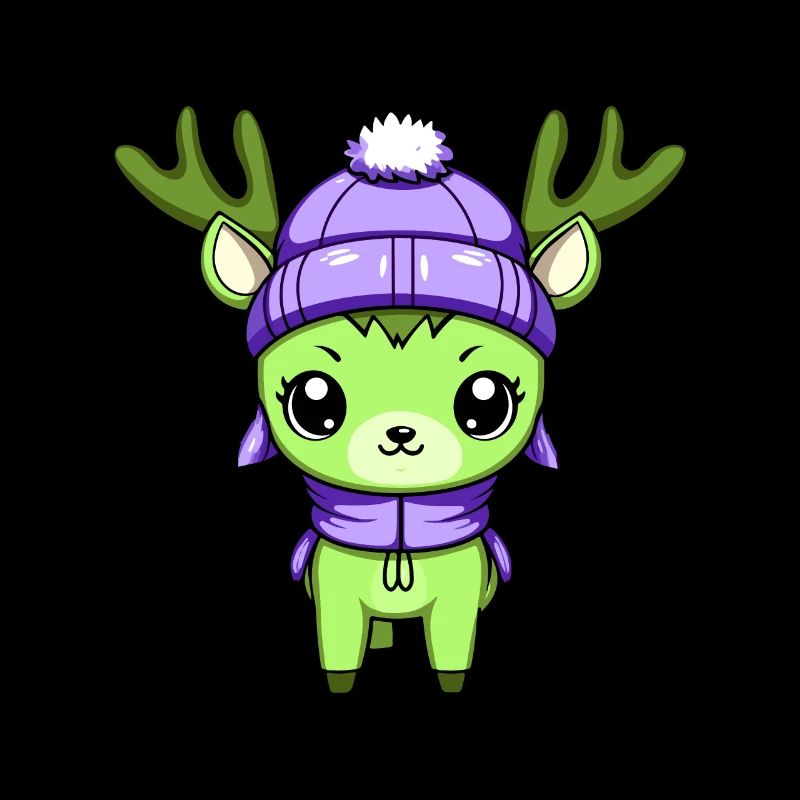 Bande dessinée d’hiver cerf