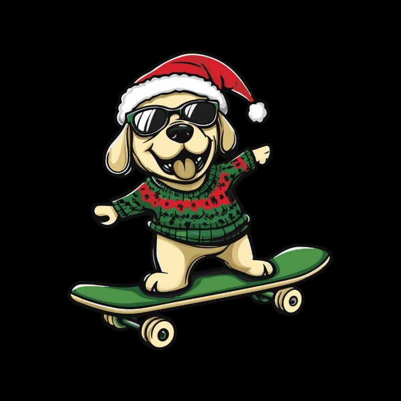 Labrador Dog Christmas Skateboard