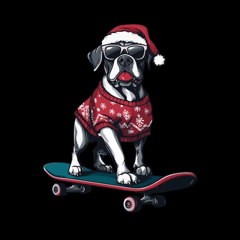 Great Dane Dog Noël Skateboard