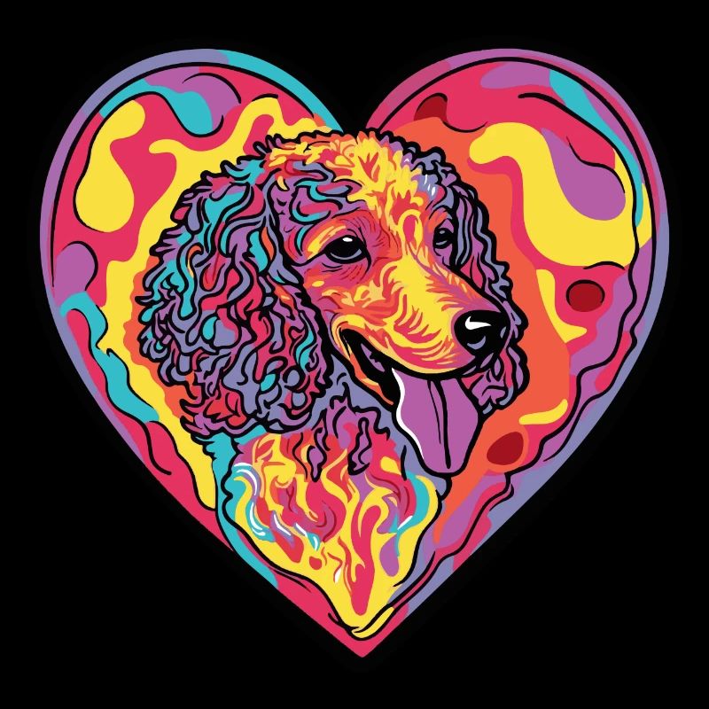 Caniche Chien Coeur Amour