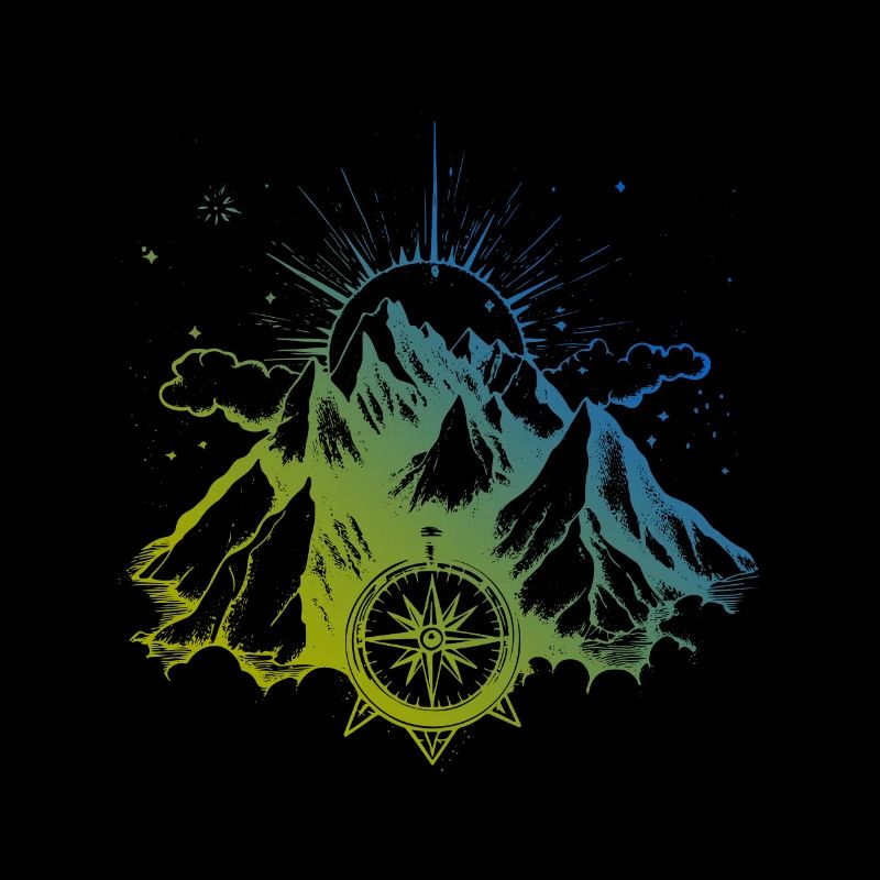 Berge Kompass Symbol