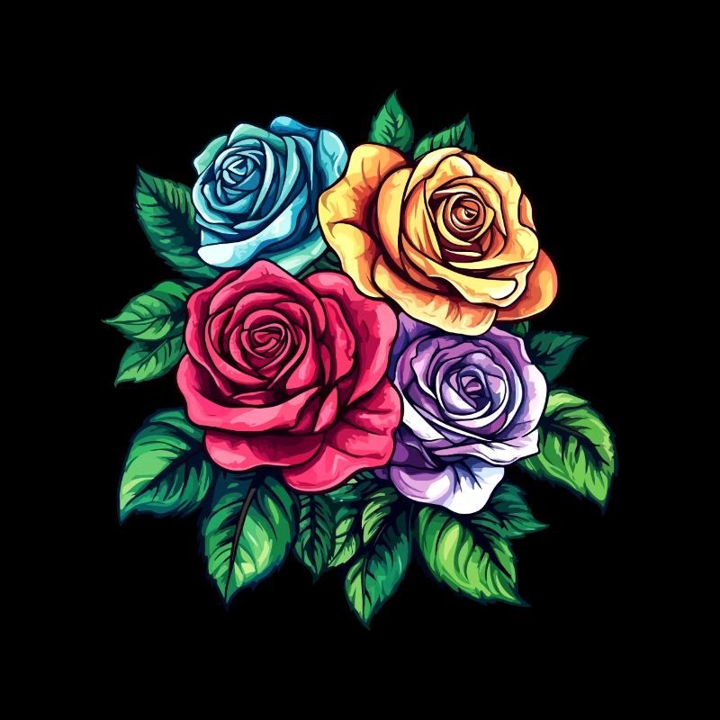 Roses Colorful Flowers