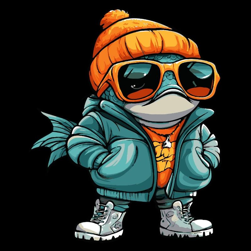 Piranha Fische Cool Comic