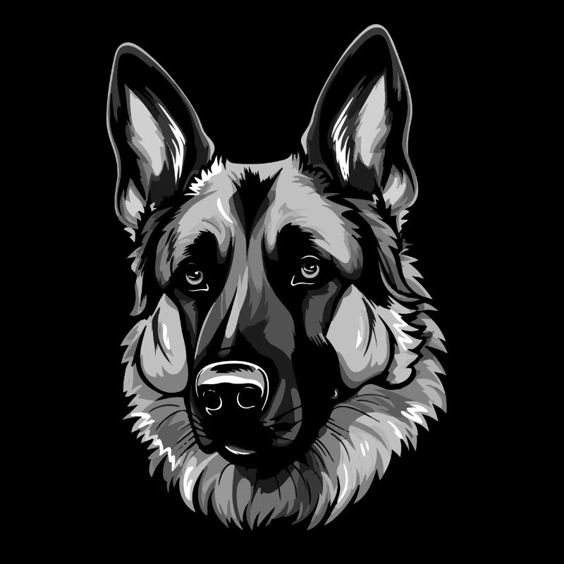 German Shepherd Dog Head