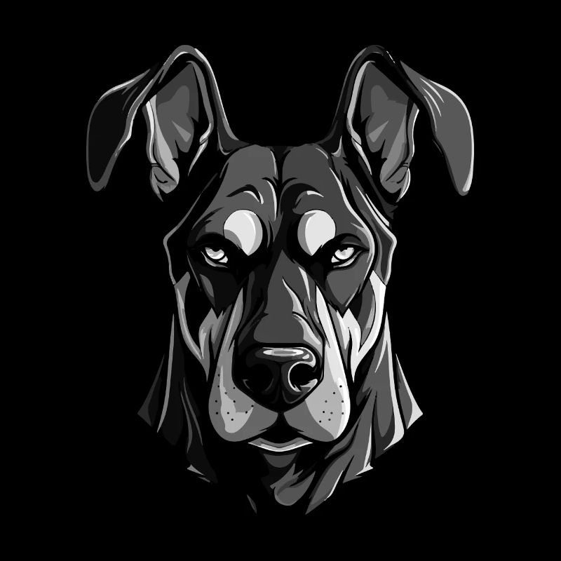 Doberman Dog Head