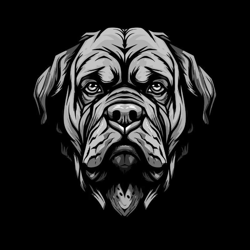 Mastiff Dog Head
