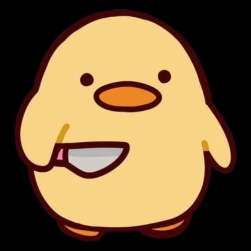 Duck with a knife
