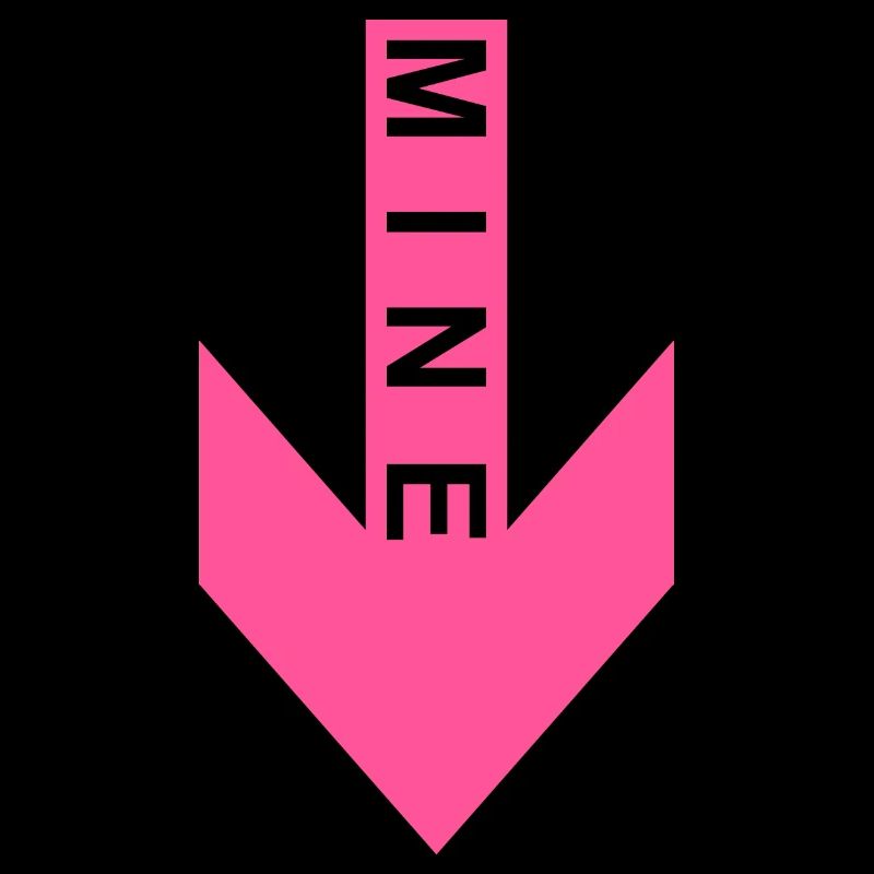 Mine flèche rose en bas