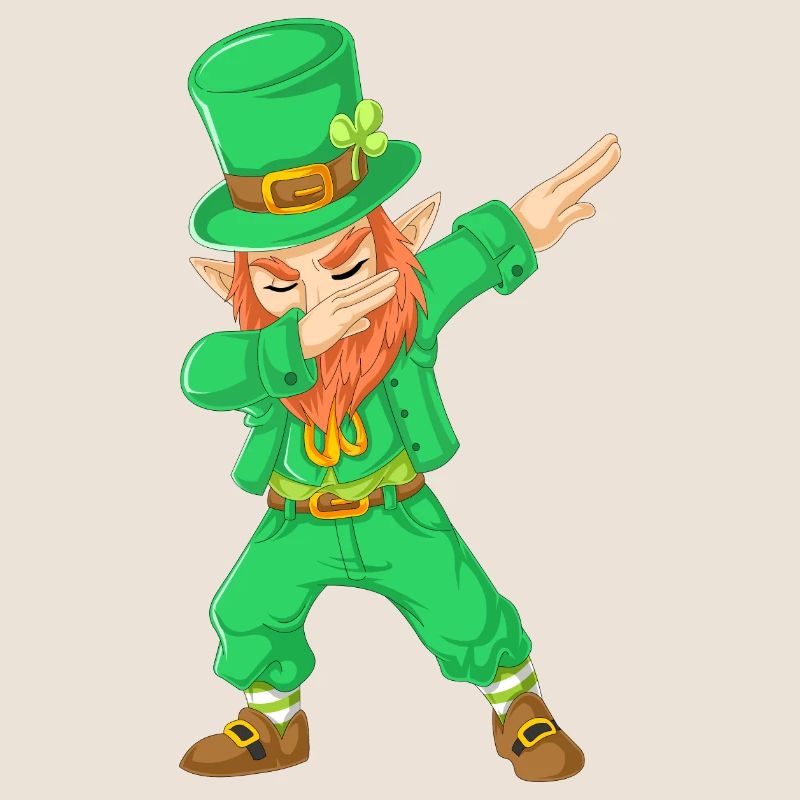 St Patricks Day Dabbing Leprechaun