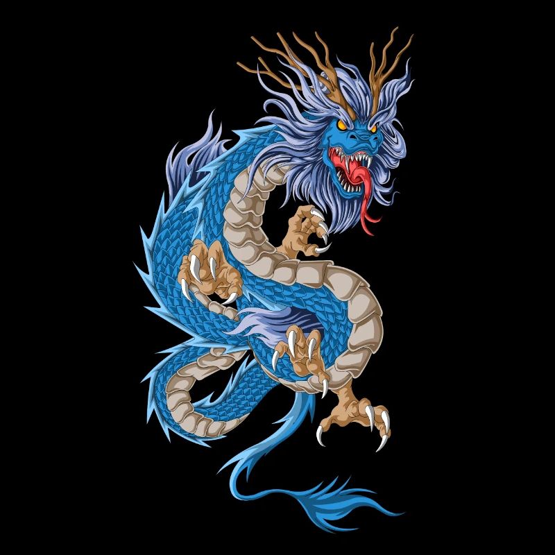 Blue dragon asian