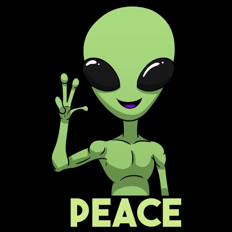 Peace Alien Friedenszeichen