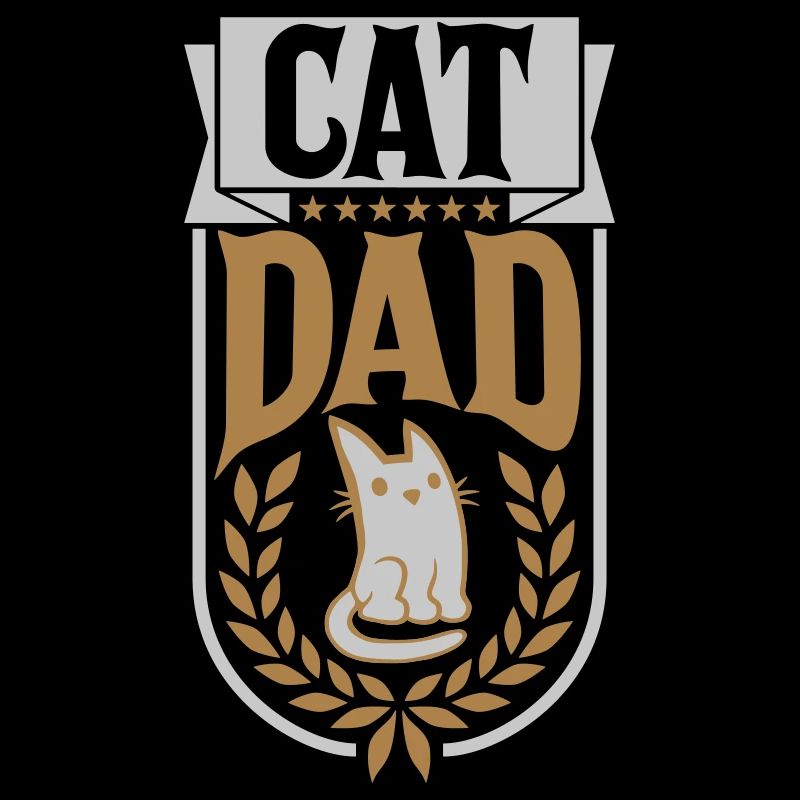 Laurel Wreath Cat Papa Design