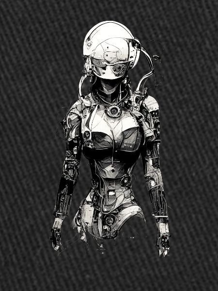 technical drawing cyborg
