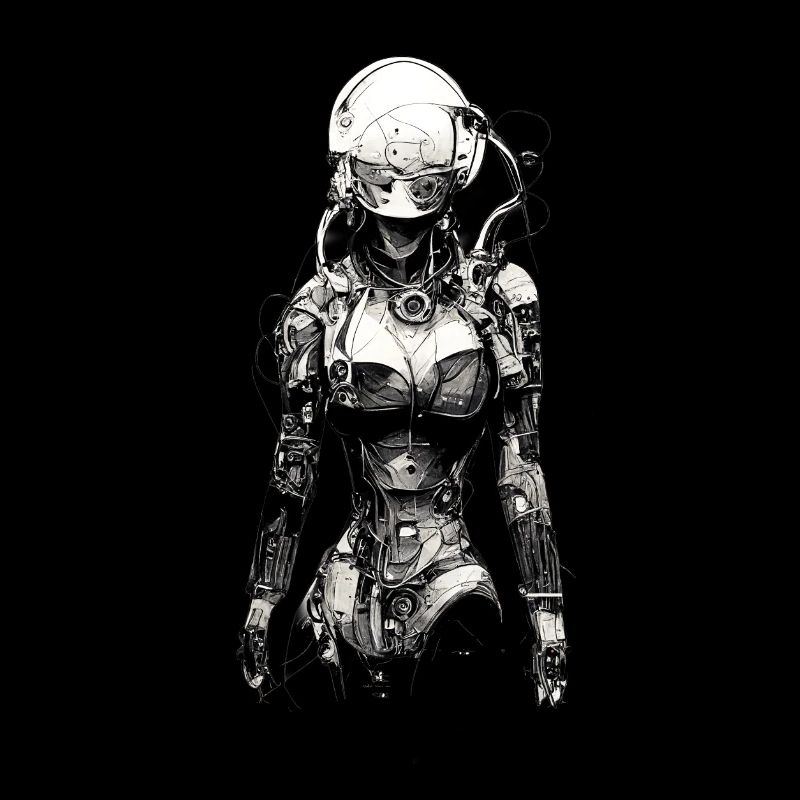 dessin technique cyborg