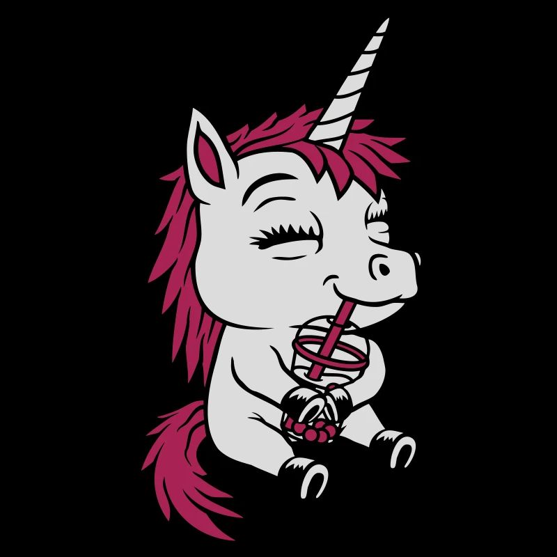 Boba Tea Drinking Unicorn