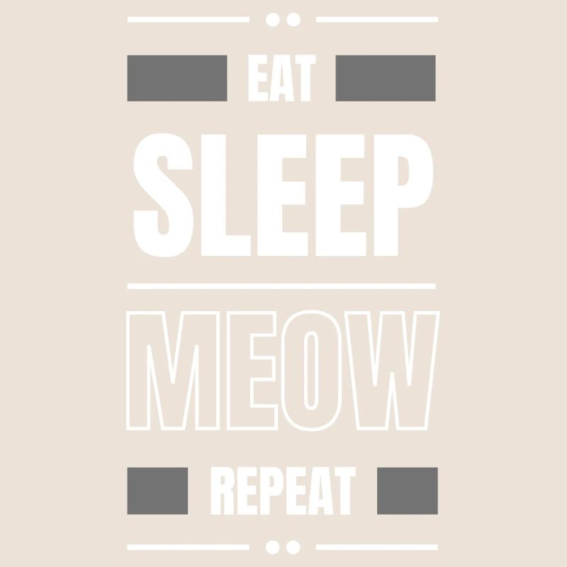 eat sleep meow cat repeat geschenk idee katze