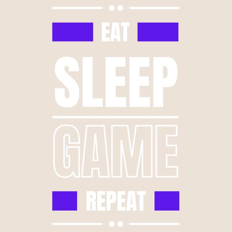 eat sleep game repeat geschenk idee zocken spruch