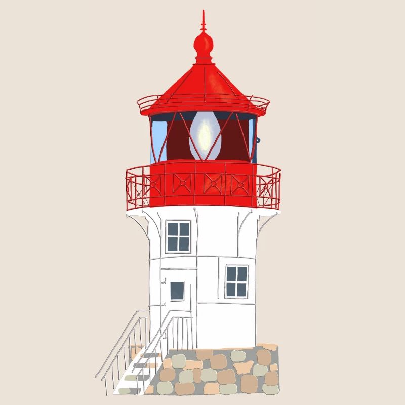 Île de Hiddensee, phare Gellen, pas de texte