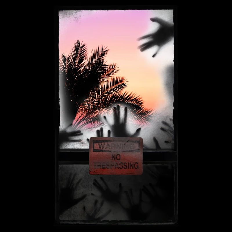 T-shirt forêt effrayante entrant cadeau interdit