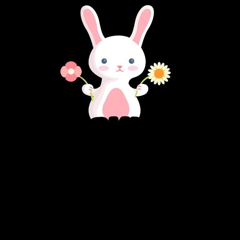 Le lapin mignon aime les fleurs