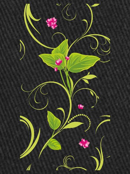 Branche avec des fleurs roses