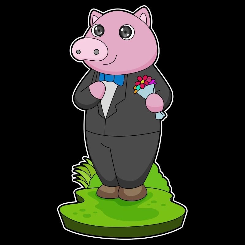Pig Groom Jacket Wedding