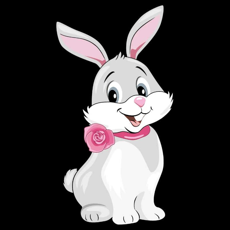 Mignon lapin souriant heureux