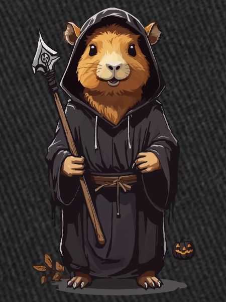 Halloween Capybara Druide Magicien Capybara