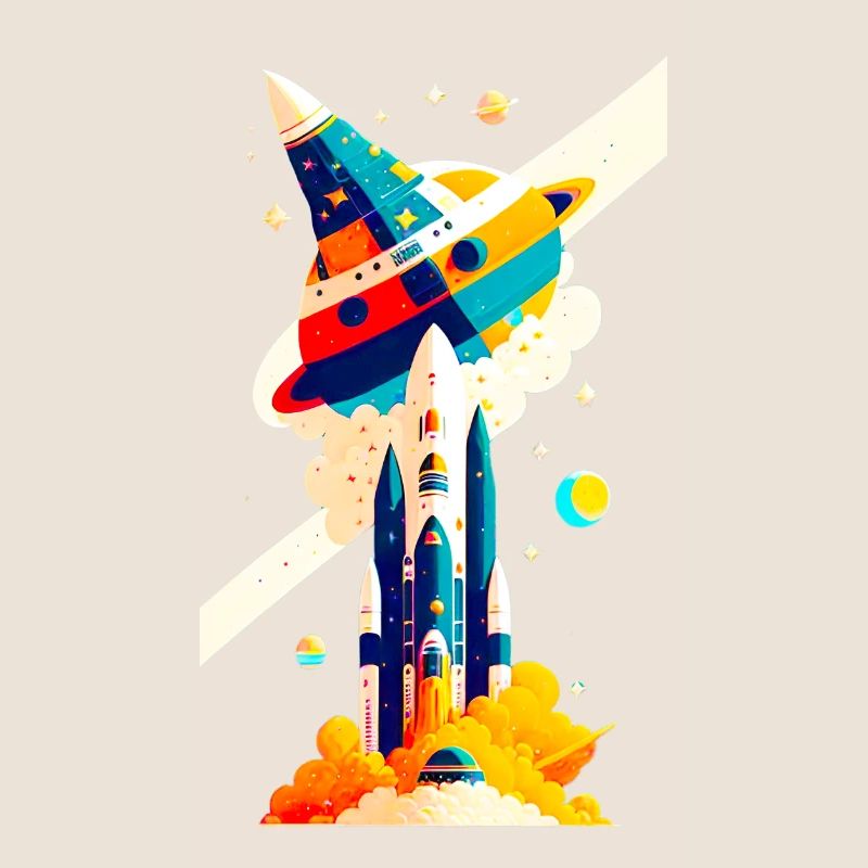 Vue de l’espace / Fusée 02