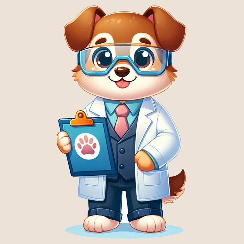 Chien mignon scientifique