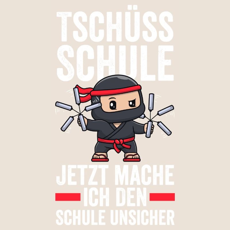 Schulkind Ninja Kindergarten Abschluss Geschenk