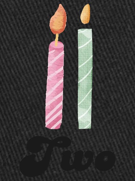 2e anniversaire bougie
