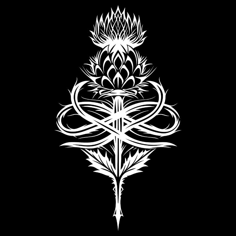 Thistle Tribal with Infinity Symbol