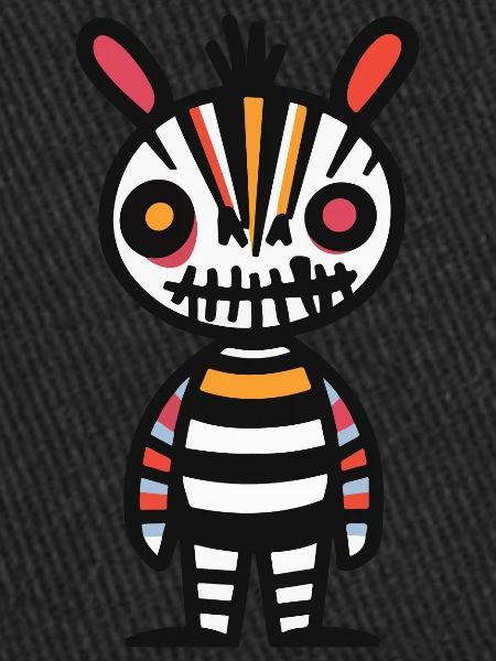 Zebra Halloween Comic Lustig