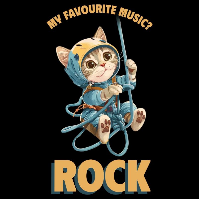 Ma musique préférée ? Escalade Chat mignon