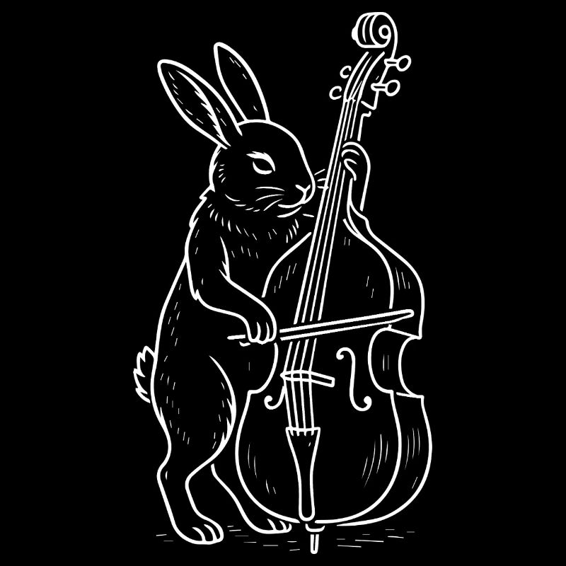 Rabbit joue de la contrebasse