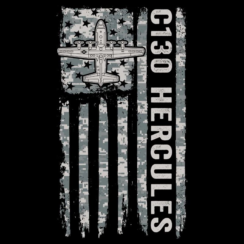 Camouflage militaire du drapeau américain du Hercule C130