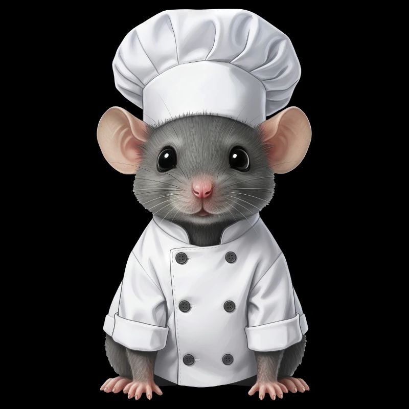 Cute Rat Chef Serveur de restauration