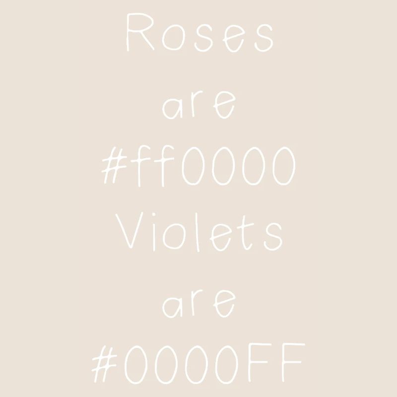 Hex-Farbcode Witz für Entwickler, Coder und Web...