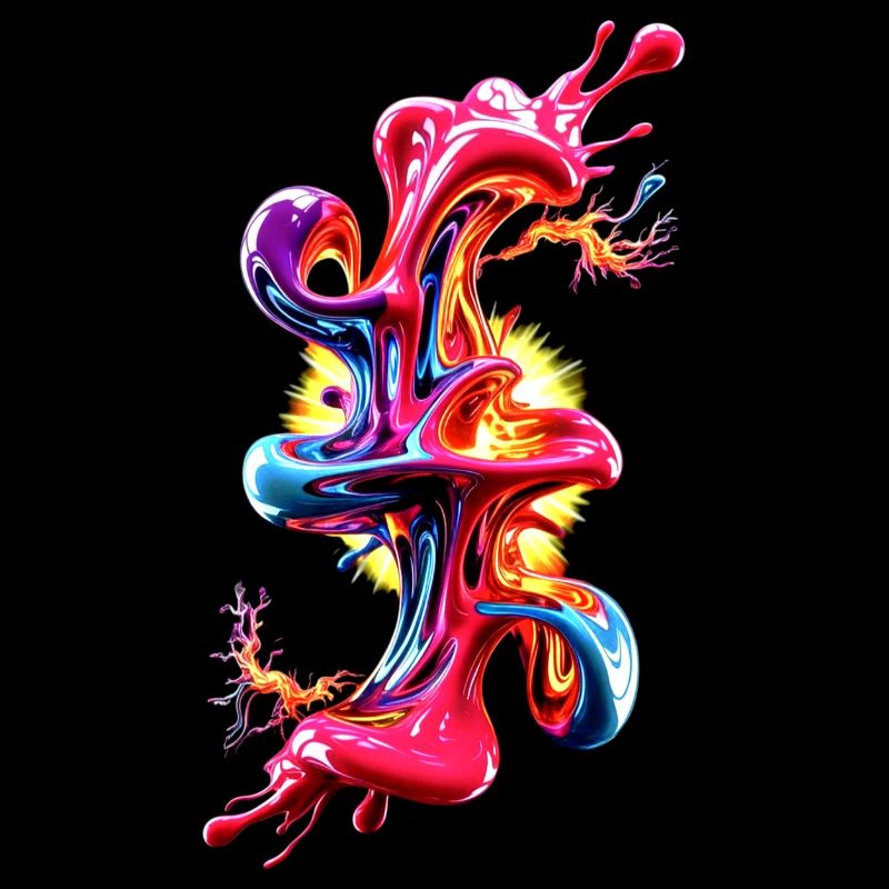 Abstraktes Liquid Art Fluid 