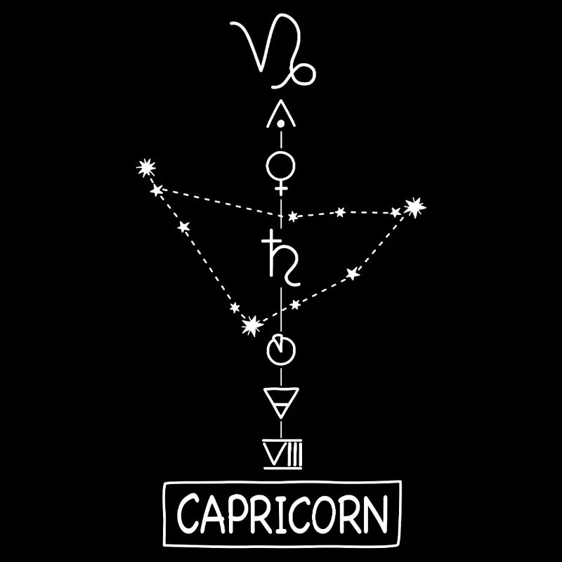 Capricorn - Steinbock Sternzeichen - weiss