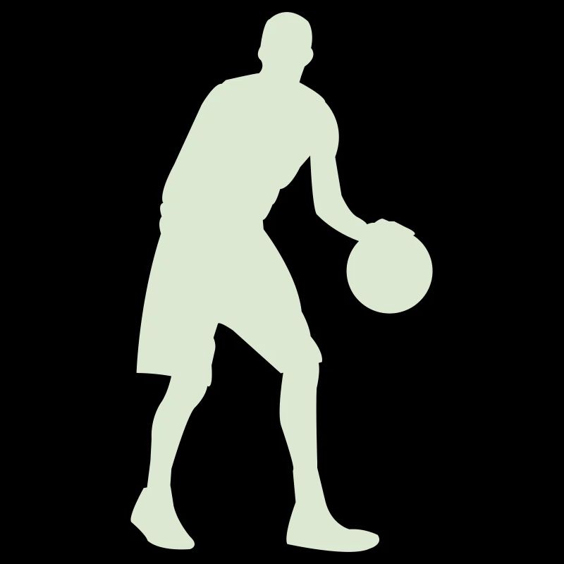 Silhouette de basket vert pastel