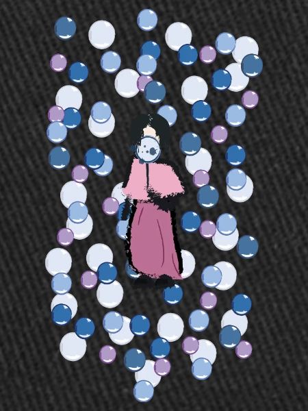 Rêve de fille dans la bulle