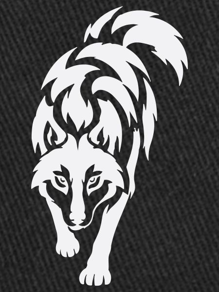 Wolf's silhouette in contrast