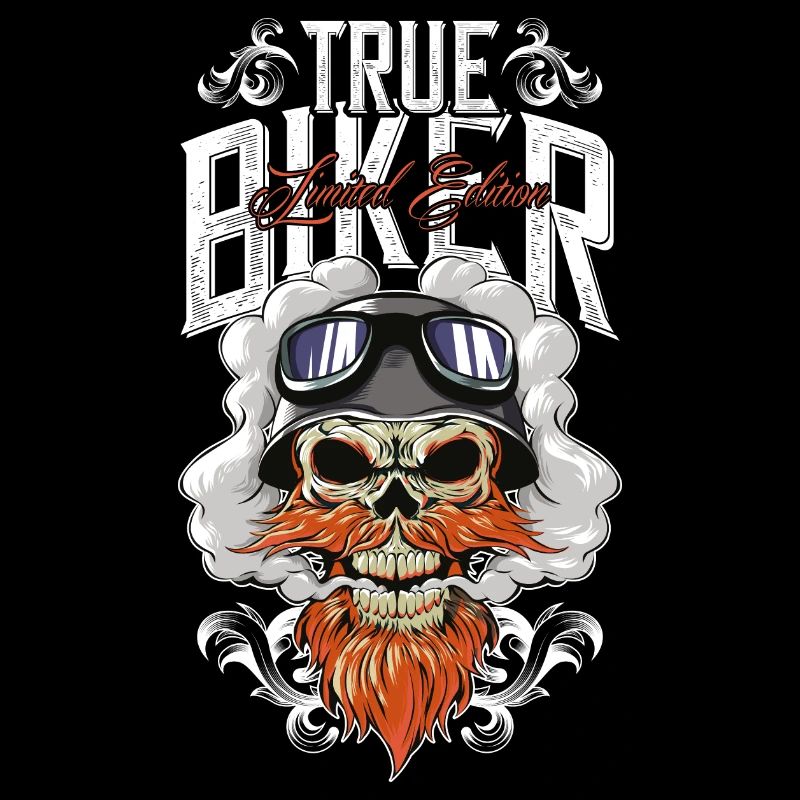 biker skull motorcycle